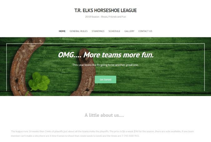 T.R. ELKS HORSESHOE LEAGUE